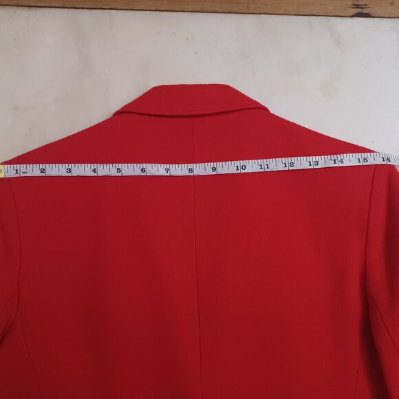 Vtg Jack Winter Red Wool Blend Blazer Size 8 | Academia Preppy Career Jacket - Picture 13 of 16